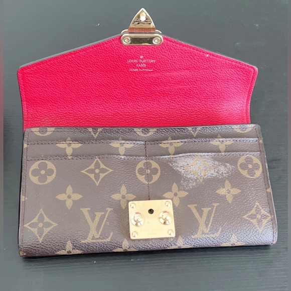 Louis Vuitton Classic Pallas Long Wallet Wristlet in Cherry cowhide leather - Picture 6 of 8